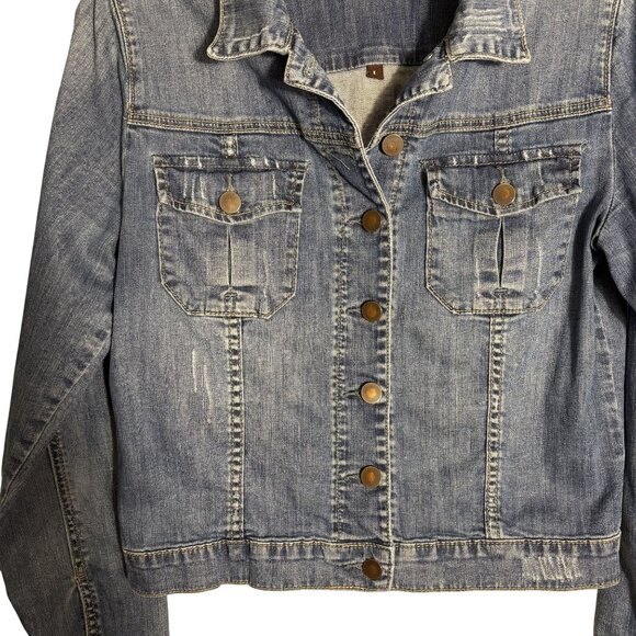 Kut From The Kloth Blue Denim Jacket Size L - Picture 11 of 11
